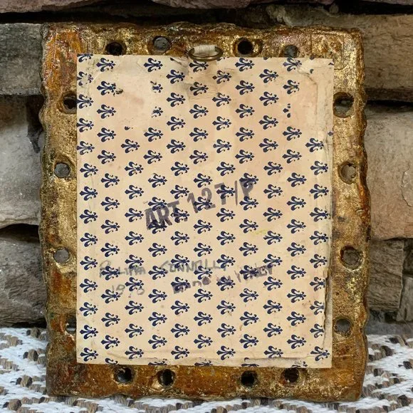 VTG 4 Floral Original Oil Paintings Gold Frames Black Philippa Connolly 1970 - Picture 13 of 16